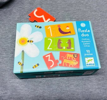 TOP stav - 2x puzzle Djeco: Duo Numbers+Je compte - 3