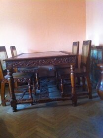 jídelní stůl, židle, příborník - 3