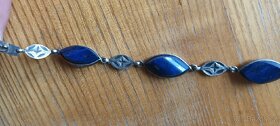 Stříbrný náramek s lapis lazuli - 3