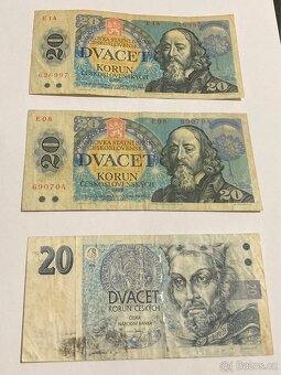 Bankovky 20 korun 1988 a 1994 - 3