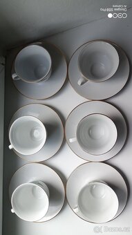 Čajový servis Thun Natalie č. 52 – zelená růže (6 šálků, 6 p - 3