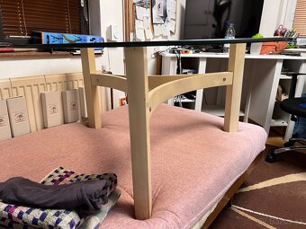 Stůl masiv kouřové sklo - 3