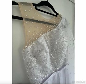 Nové elegantní svatební šaty, vel. 34 - 3