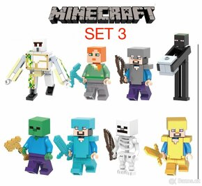 Rôzne figúrky Minecraft 1 - typ lego - nové, nehrane - 3