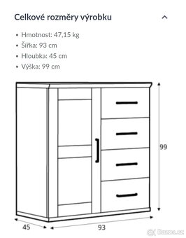 Prodám komodu ROMANCE – téměř jako nová - 3
