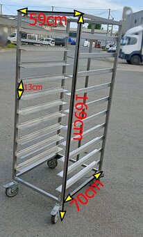 Zavážecí vozík transportní nerezový gastro - 3