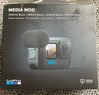 GoPro Hero 12 Black + Media Mod, Tripod, 256 GB karta - 3