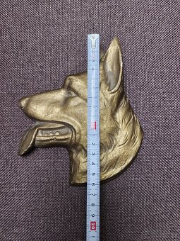 Kovová dekorace hlava psa - 3