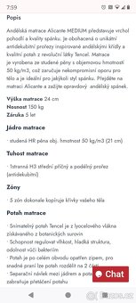 Prodám novou matraci 90×200 výška 24cm - 3