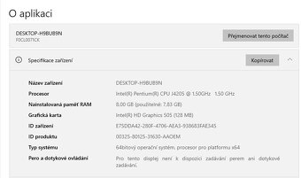 Lenovo IdeaCentre AIO 310-20IAP,CPU J4205,WIN 10,SSD 240GB,8 - 3