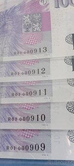 R01 sada 1000Kč s přítiskem UNC - 3