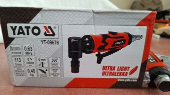 úhlová pneumatická bruska yato - 3