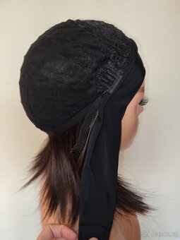 Nová headband paruka s čelenkou, tmavé mikádo - 3