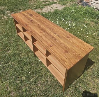 Botník-lavice Ikea Leksvik mořidlo antik - 3