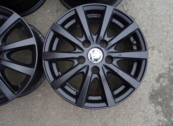 Alu disky černé Škoda, 15", 5x112, ET 43, šířka 6J - 3