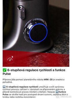 Kuchyňský planetární robot 2 misky v sadě MPM MRK-20 2600 W - 3