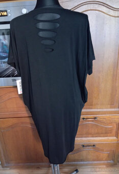 černé bavlněné minišaty - 3