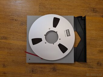 ALU NAB cívka BASF s páskou v archivboxu Revox - 3