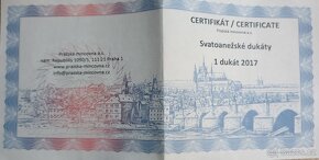 Svatoanežský dukát emise 2017 proof - 3