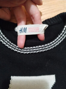 Černý svetr s bleskem H&M, 110/116 - 3