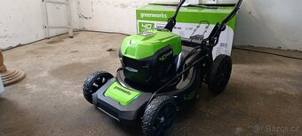 GREENWORKS GD40LM46SP + 2x baterie, nabíječka, náhradní nůž - 3