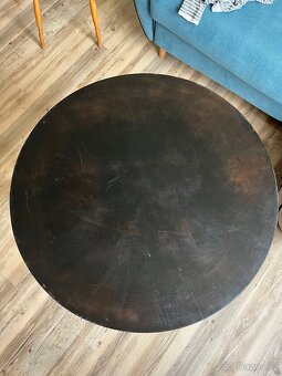 Kulatý stůl Fischel starožitný 70cm průměr - 3