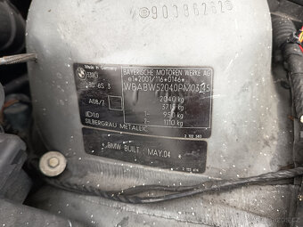 Bmw e46 MOTOR 3.0i M54 nájezd 126000mil - 3