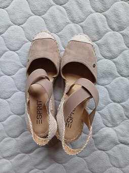 Espadrilky na klínku Esprit - vel. 39 - 3