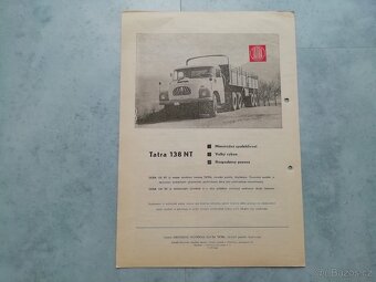 Tatra 138 NT - prospekt 1961 třínápravový tahač návěsů - 3