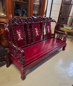 Starožitná čínská masivní sofa - 3