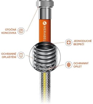 MERABELL Gas Profi R1/2"-G1/2", 150cm - 3