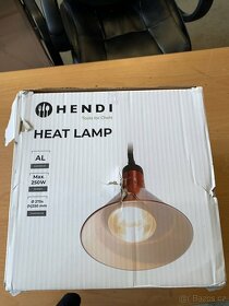 Výškově nastavitelná ohřívací lampa kónická, HENDI, Měděná - 3