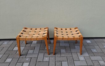 Retro taburetky s výpletem 2ks - 3