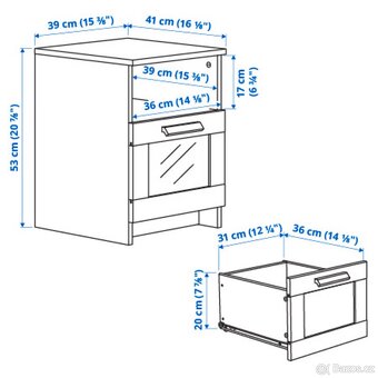 Ikea noční stolek BRIMNES - 3