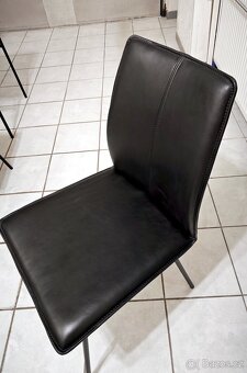 Kožené židle černé - 3