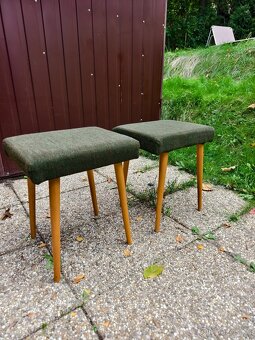 Krásné Retro stoličky /taburety Brusel_cena za kus - 3