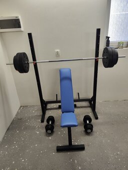 Činky a stojan s lavicí - 3