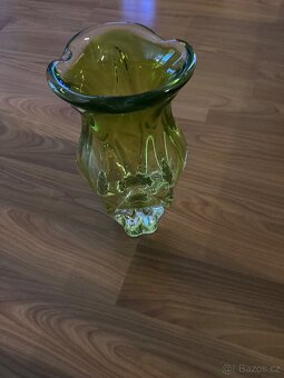 Váza hutní sklo Chřibská - 3