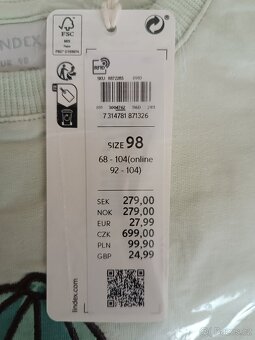 Set Lindex vel. 98 pes zelený - 3