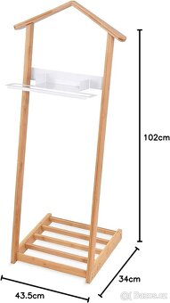 Stojan na šaty s poličkou na šperky Bamboo - 3