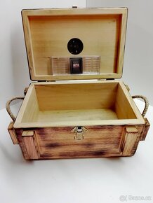 Lehce opálený humidor s provazy - 3