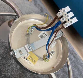 chromový lustr / 5 misek - 3