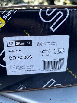 Brzdové destičky Starline Fabia/Arosa/Lupo - 3