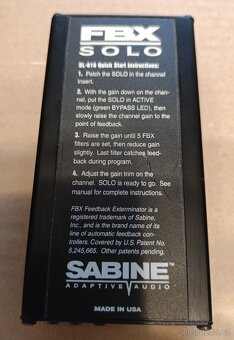 Sabine FBX SOLO SL-610. Omezovač zpětné vazby. - 3
