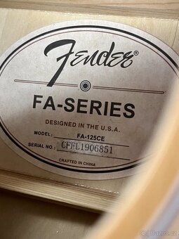 Fender FA-125CE – elektroakustická kytara s výřezem - 3