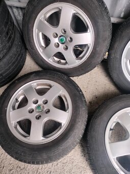 4ks alu disky orig. Škoda 5x100 R14 + pneu - 3