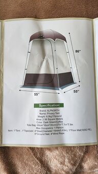 ⛺ ALPNORTH Privacy Tent – stan pro sprchování / převlékání - 3