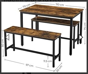 Stůl a dvě lavice - 3