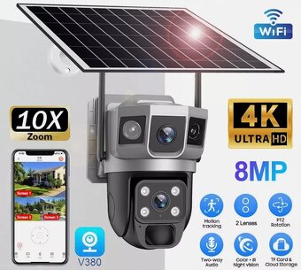 Nová venkovní kamera solární IP 4G CCTV 12MP - 3