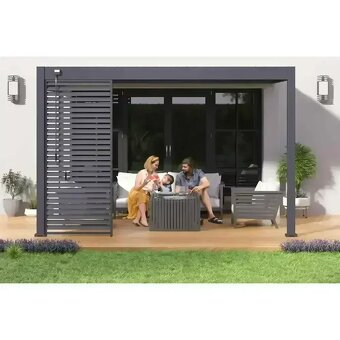 PERGOLA INTRO PLUS 4X3 M, HLINÍK - DO STĚNY - 3